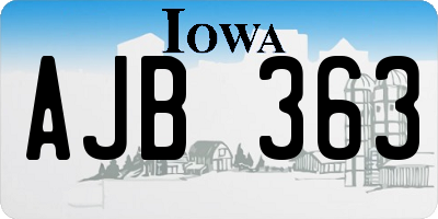 IA license plate AJB363