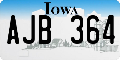 IA license plate AJB364