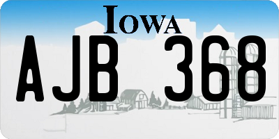 IA license plate AJB368