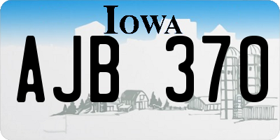 IA license plate AJB370