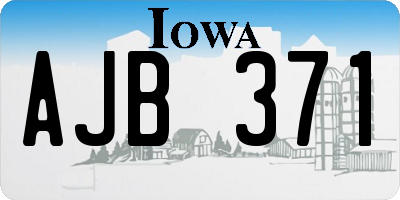 IA license plate AJB371