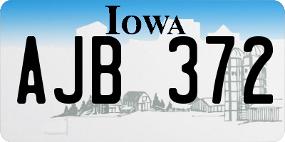 IA license plate AJB372