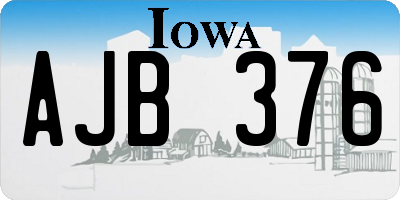 IA license plate AJB376