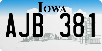 IA license plate AJB381