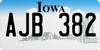 IA license plate AJB382