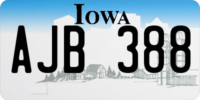 IA license plate AJB388