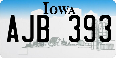 IA license plate AJB393