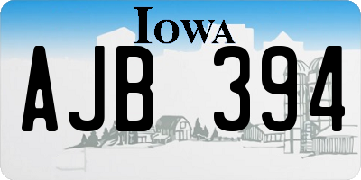 IA license plate AJB394
