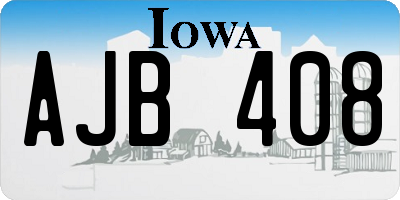 IA license plate AJB408