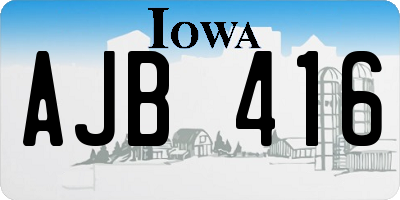 IA license plate AJB416