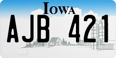IA license plate AJB421