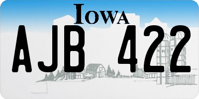 IA license plate AJB422