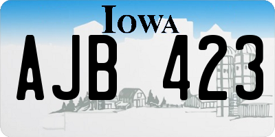 IA license plate AJB423