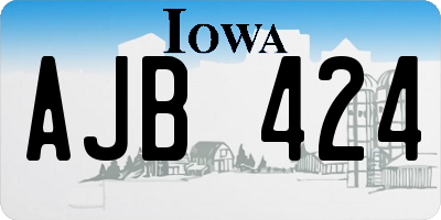 IA license plate AJB424