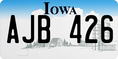 IA license plate AJB426
