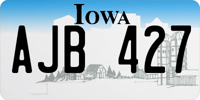 IA license plate AJB427