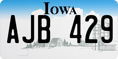 IA license plate AJB429