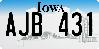 IA license plate AJB431