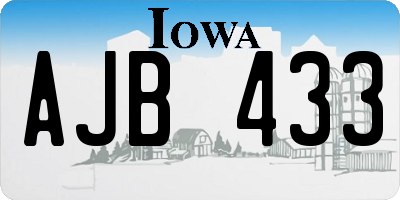 IA license plate AJB433