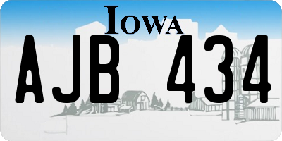 IA license plate AJB434