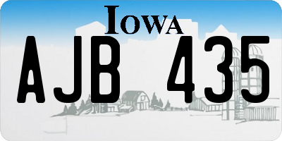 IA license plate AJB435