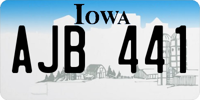 IA license plate AJB441