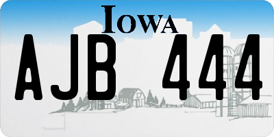 IA license plate AJB444