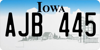 IA license plate AJB445