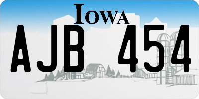 IA license plate AJB454
