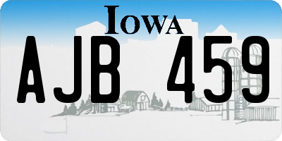 IA license plate AJB459
