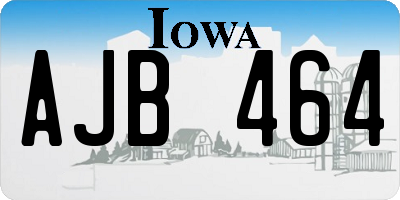 IA license plate AJB464