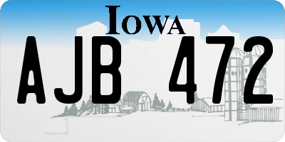 IA license plate AJB472