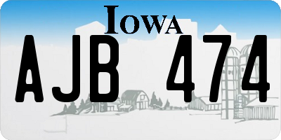 IA license plate AJB474