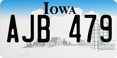 IA license plate AJB479