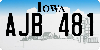 IA license plate AJB481