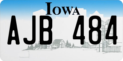IA license plate AJB484