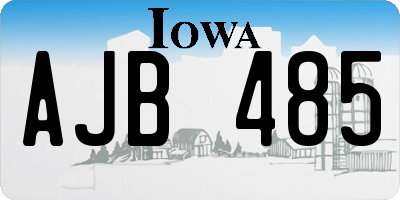 IA license plate AJB485