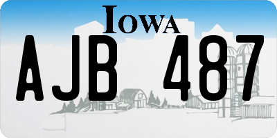 IA license plate AJB487