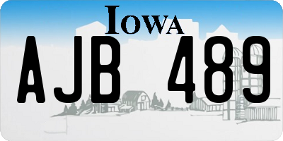IA license plate AJB489