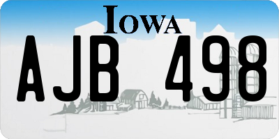 IA license plate AJB498