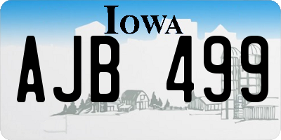 IA license plate AJB499