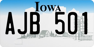 IA license plate AJB501