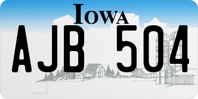 IA license plate AJB504