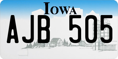 IA license plate AJB505