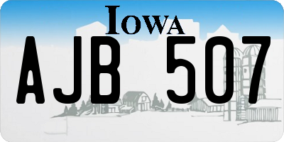 IA license plate AJB507