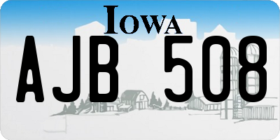 IA license plate AJB508