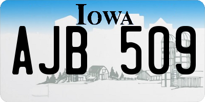 IA license plate AJB509