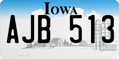 IA license plate AJB513