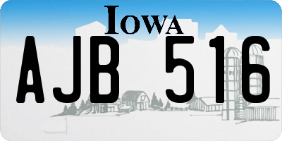 IA license plate AJB516