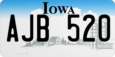 IA license plate AJB520